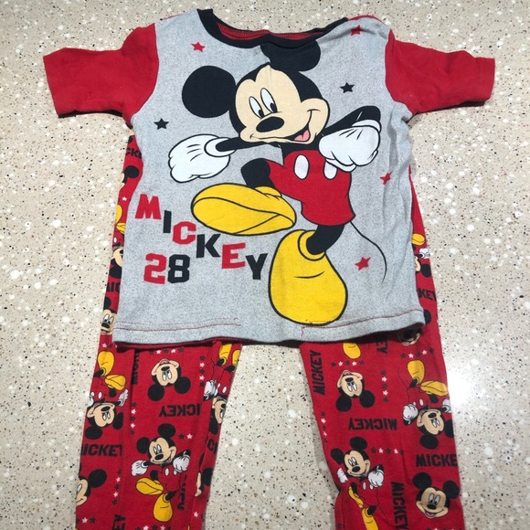 mickey mouse short sleeve pajamas